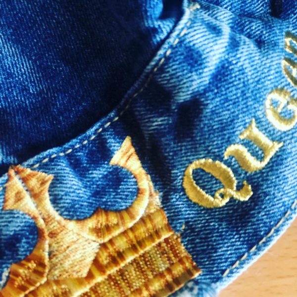 POS-I-TEES: Ladies UpCycled Jean Jackets: Hear me ROAR - Image 2