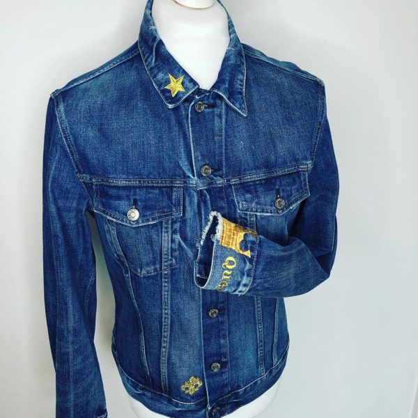 POS-I-TEES: Ladies UpCycled Jean Jackets: Hear me ROAR - Image 3