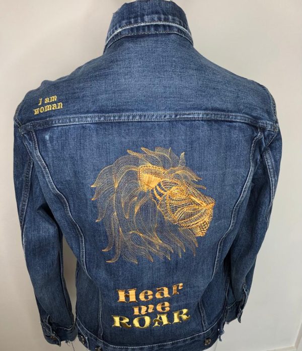 POS-I-TEES: Ladies UpCycled Jean Jackets: Hear me ROAR
