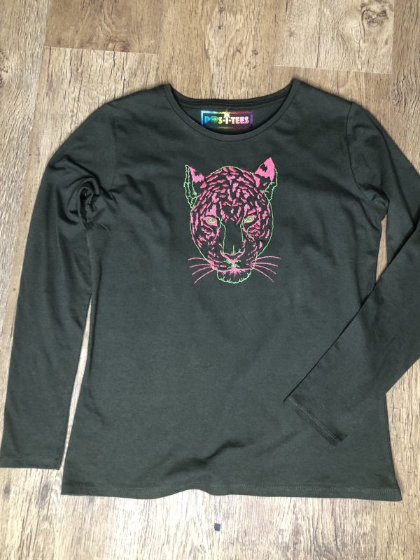 POS-I-TEES: Ladies Classic Embroidered Animal Print (Leopard) - Image 2