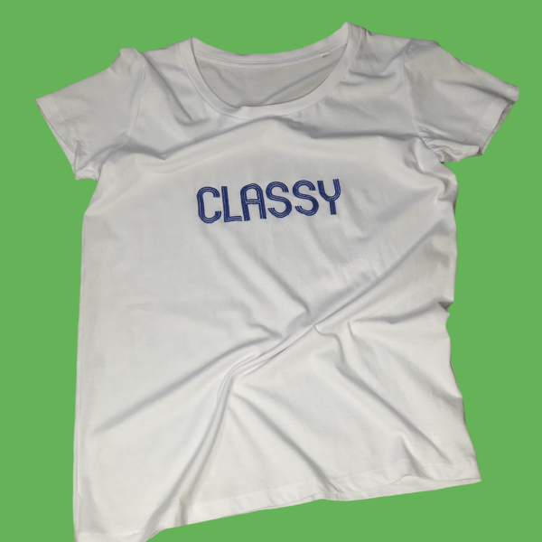 POS-I-TEES: Ladies Classic Slogan tee (embroidered) - Image 2