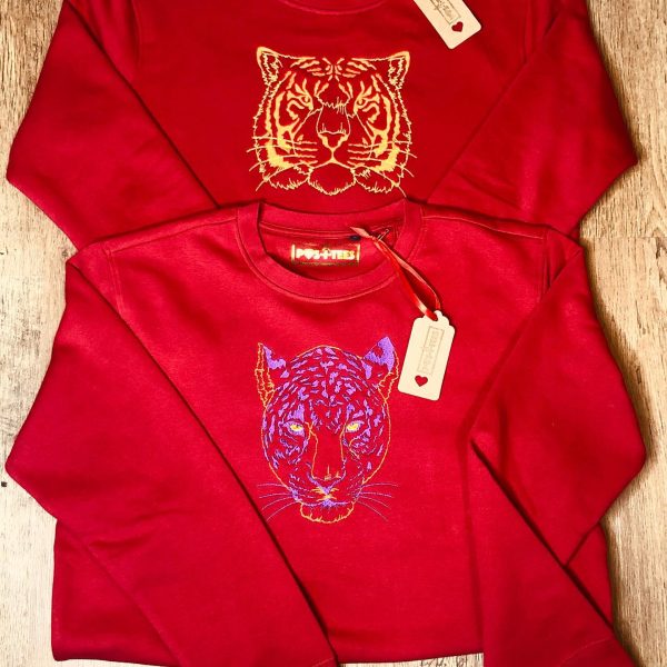 POS-I-TEES: Ladies Classic Embroidered Animal Print (Tiger) - Image 4