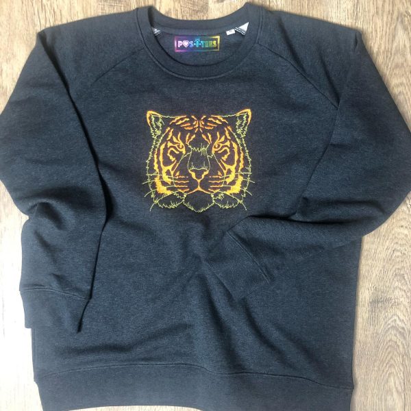POS-I-TEES: Ladies Classic Embroidered Animal Print (Tiger)
