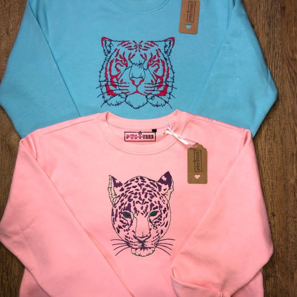 POS-I-TEES: Ladies Classic Embroidered Animal Print (Tiger) - Image 3
